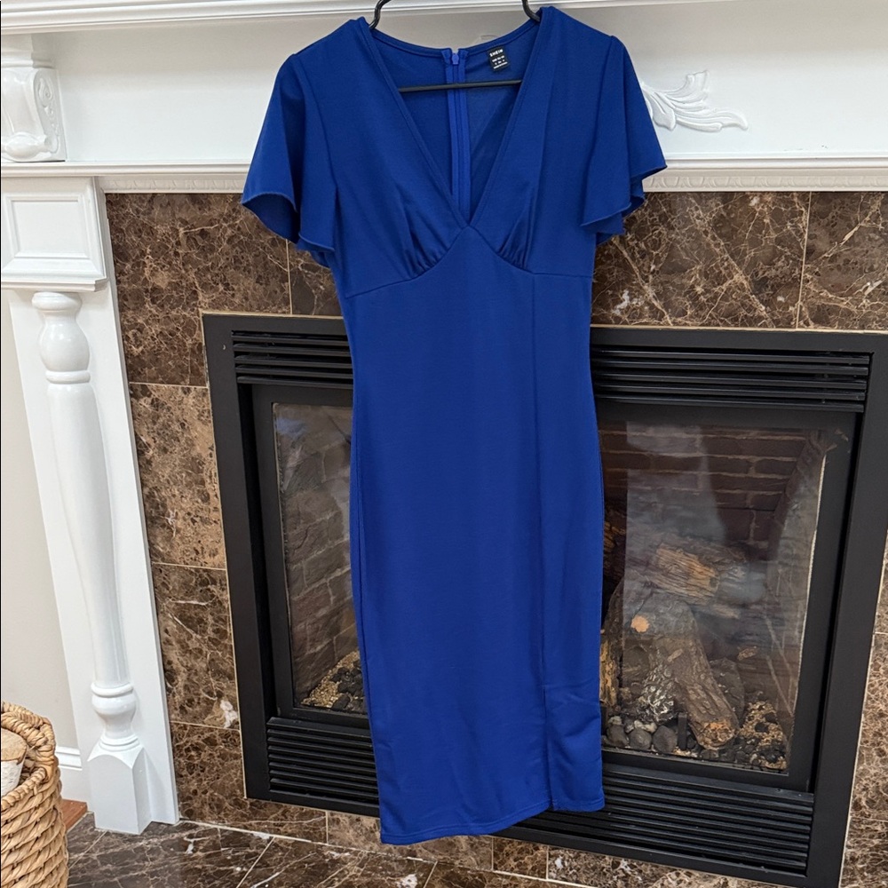 SHEIN Royal Blue Midi Dress